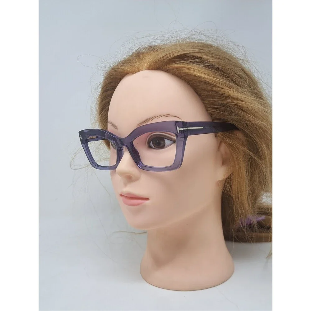 Tom Ford Women's Frames Glasses Purple Translucent Cat-Eye TF 5766-B 54-19-140